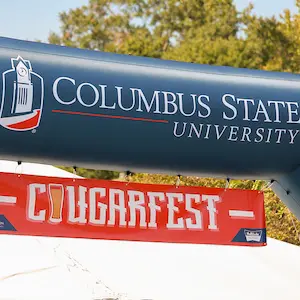 CougarFest entrance banner